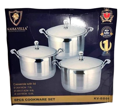 3PC Stainless Steel Pot Set